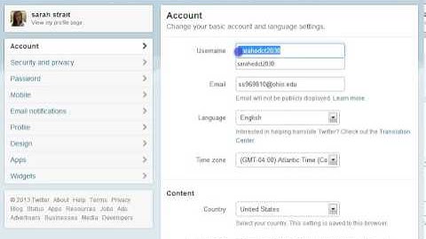 How to change your Twitter username and email