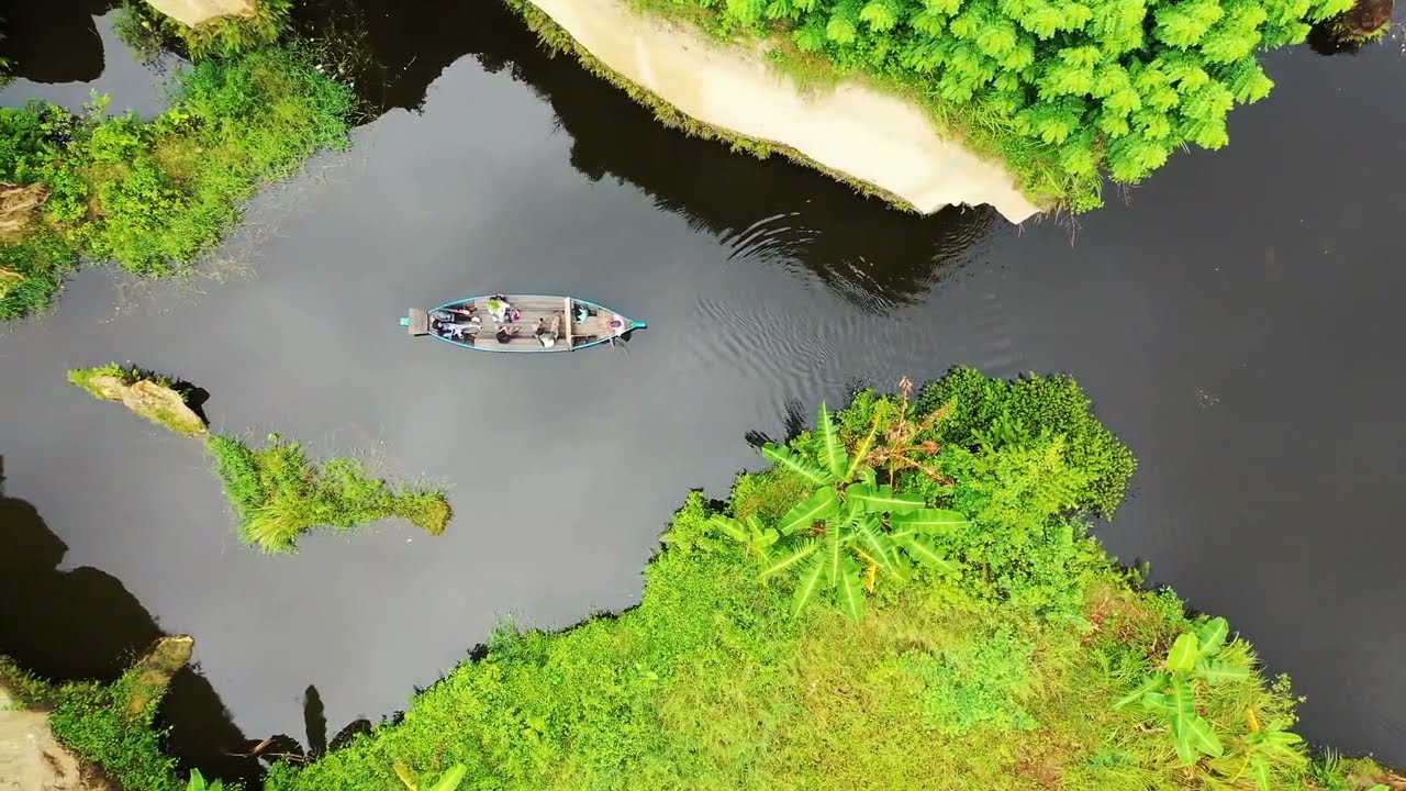 Aerial View Of A Boat Sailing| Beautiful Nature Short Video | Drone Video| 4K UHD Video |