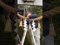 嶋の宮神社の厳かな、しめ縄新調作業⛩ 手際良さが凄い