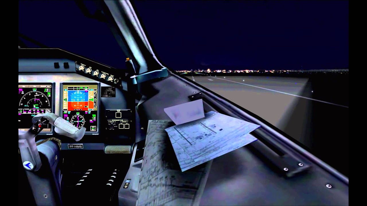 FSX HD EMBRAER E-190 Take off in MMMX Mexico City Intl. Airport