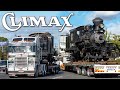 Puffing Billy's Climax Locomotive Transported by Truck! | Steamrail Victoria's 2022 Open Days