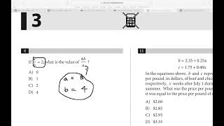 SAT MATH (Non-calculator) Question 8
