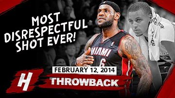 LeBron James MOST DISRESPECTFUL CLUTCH SHOT EVER vs Warriors 2014.02.12 - 36 Pts, Curry SHOCKED!