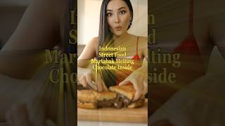 ASMR Indonesian Martabak Manis – Crispy Outside, MELTING Chocolate Inside! 🤤🍫 #streetfood #asmr