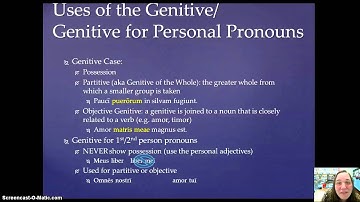 Ch. 13: Partitive/Objective Genitives, Gen. 1st/2nd Person Pronouns
