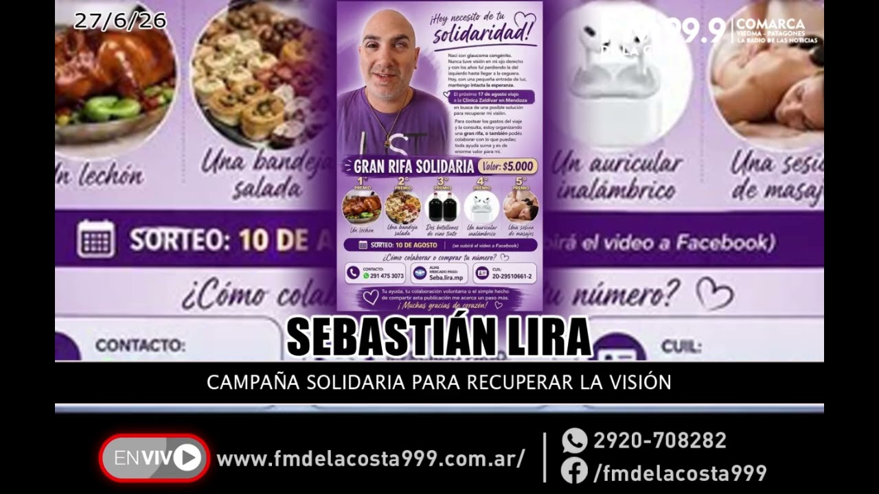 Sebastián Lira - FM DE LA COSTA 99.9 - 29/6/26