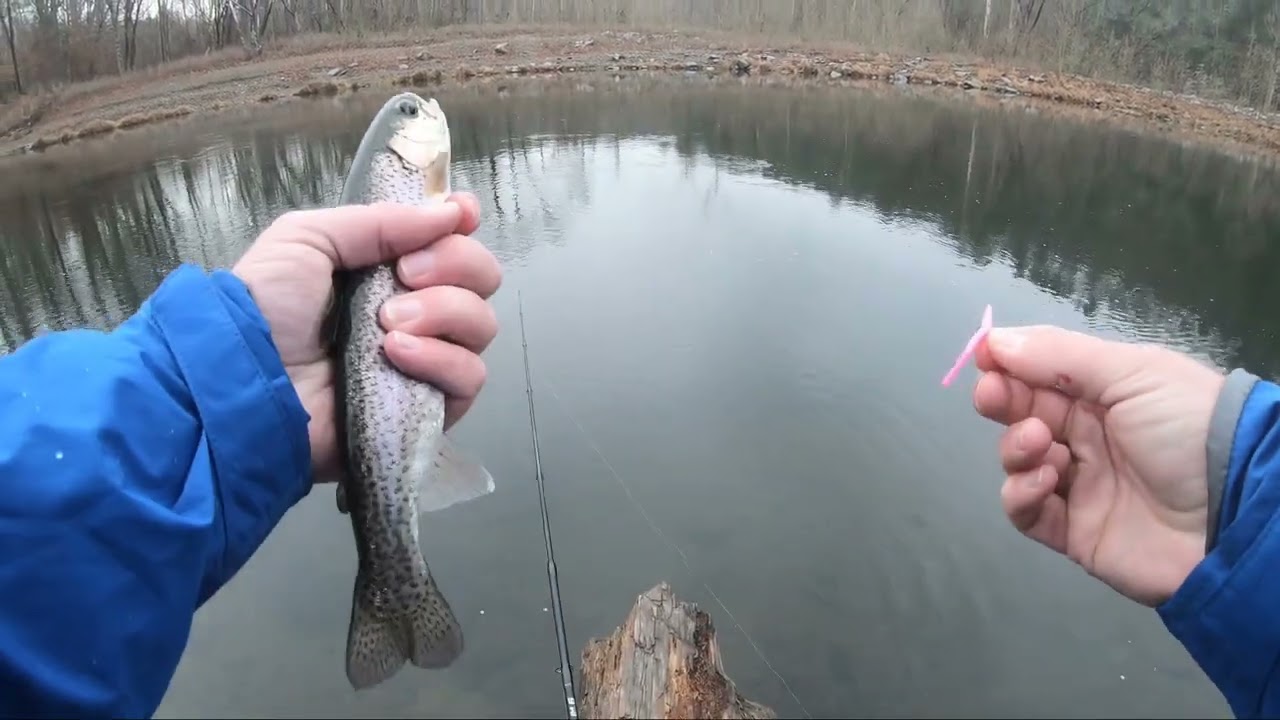 SLAMMING Rainbow Trout On Powerbait Floating Trout Worms in Broken Bow, OK!
