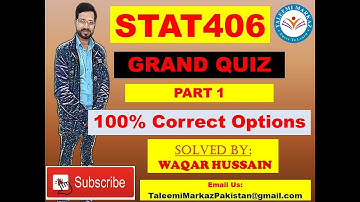 STAT406 Grand Quiz Solution December 2020