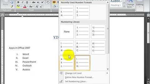 Microsoft Word 2007 ENG TB 04 05 Creating a List
