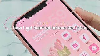 how to get a heart icon on iphone status bar 💕🌷 screenshot 1