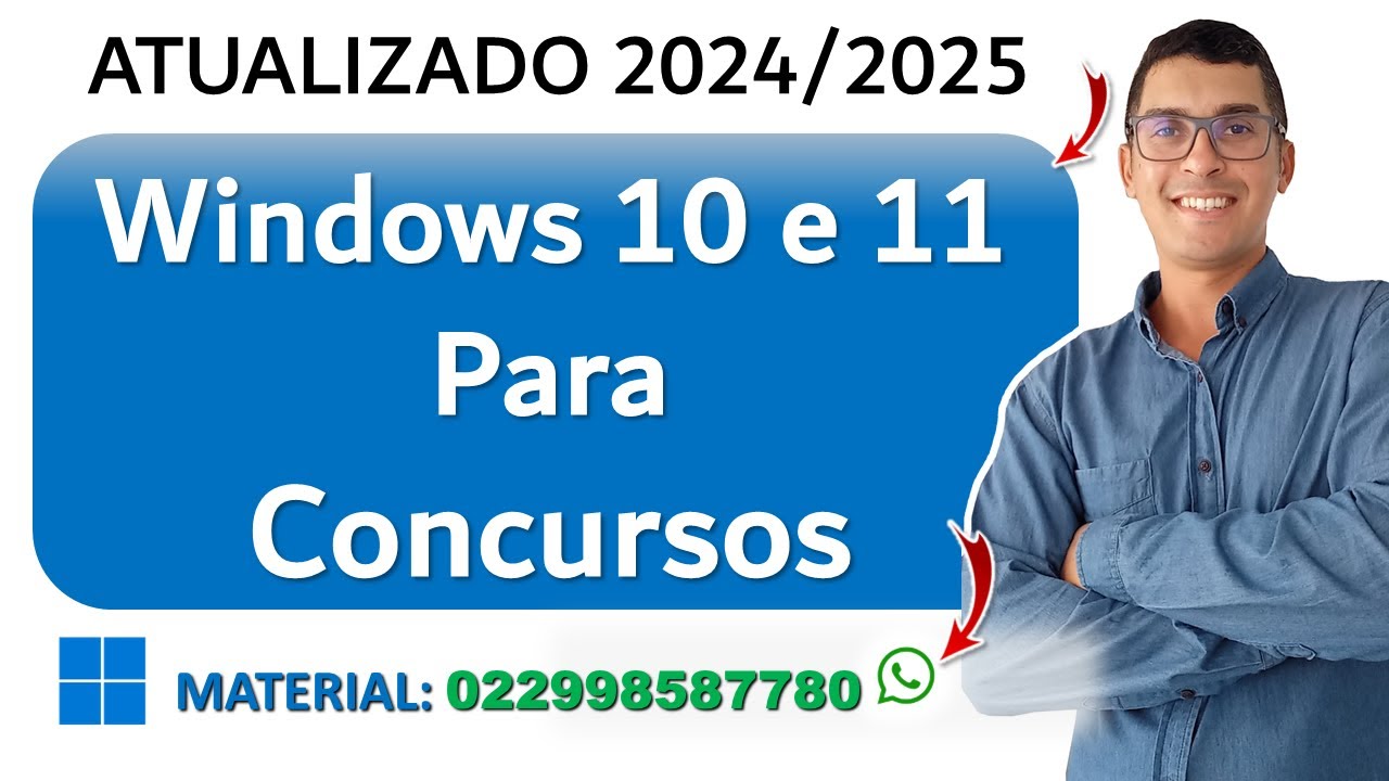 Windows 10 e 11 para Concurso | Windows 11 para concursos 2024 2025 | Noções do Sistema Operacional