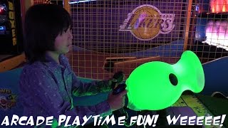 Indoor Amusement Arcade Games Playtime Fun with Hulyan & Maya PART 1