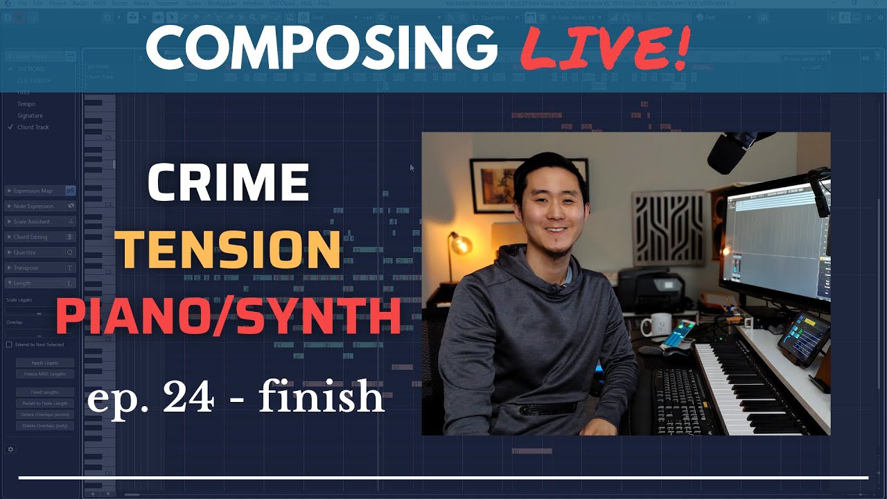 Composing LIVE! Ep.24 - A Crime-Drama Tension track (2/2)