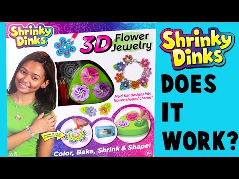Shrinky Dinks 3D Flower DIY Jewelry Set - Does It Work?? 
