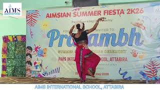 Odissi Dance by Priyanshi Seth ||Summer Feista 2k26 || AIMS INTERNATIONAL SCHOOL, ATTABIRA ||