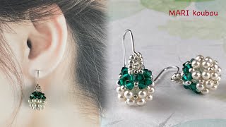 ボール型ピアスの作り方//Ball-shaped earring tutorial