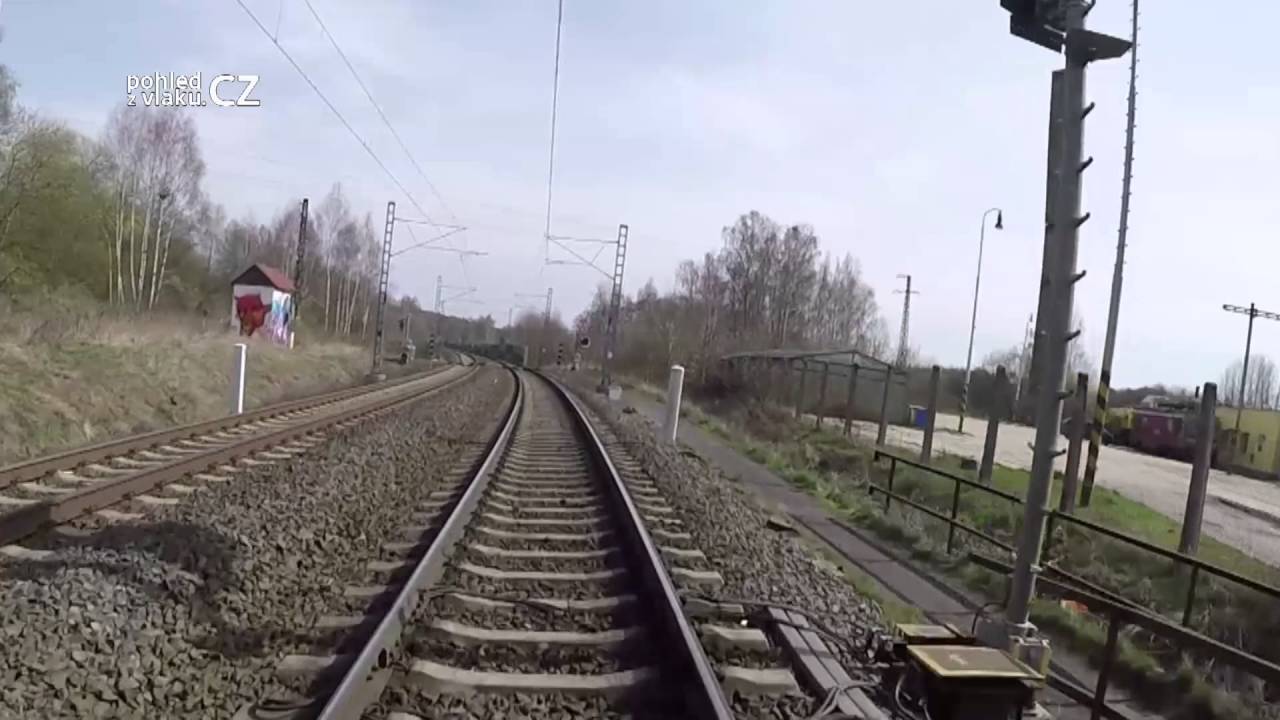 Františkovy Lázně - Plzeň/ POHLED NA TRAŤ Z ČELA JEDNOTKY/ HD KVALITA