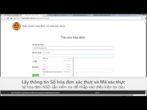 Video Hướng dẫn tra cứu hóa đơn trên trang của Tổng cục Thuế - youtube