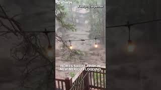 Flash flooding washes away house in New Mexico #weather #newmexico #flooding