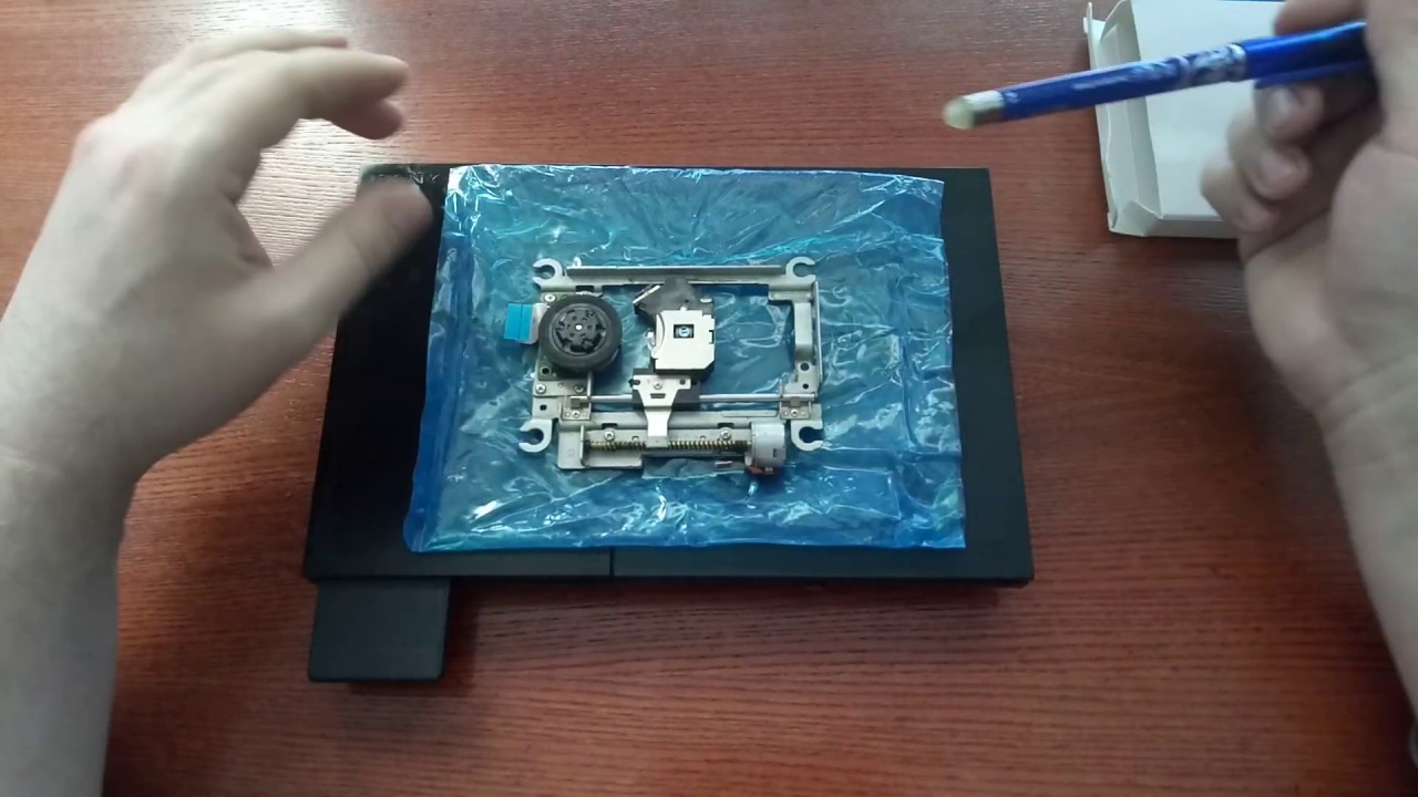 Замена лазера на Sony Playstation 2 - YouTube