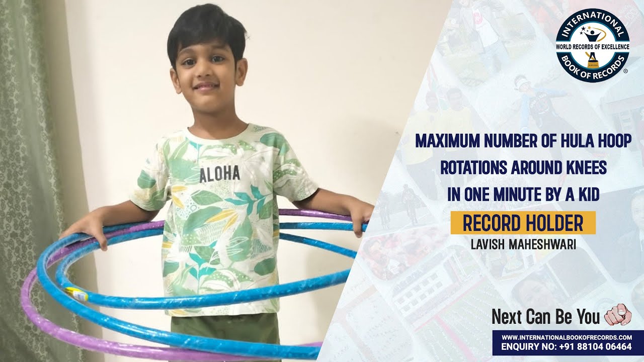 MAXIMUM NUMBER OF HULA HOOP ROTATIONS AROUND KNEES IN ONE MINUTE BY A