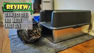 For the Cat People: Enclosed Stainless Steel Litter Box with Lid