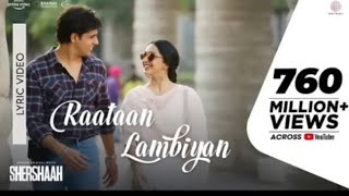 Raataan Lambiyan -Lyric Video |Shershaah |Sidharth, Kiara |Tanishk B.Jubin |Asees