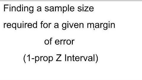 Margin of Error in Graphing Calculator