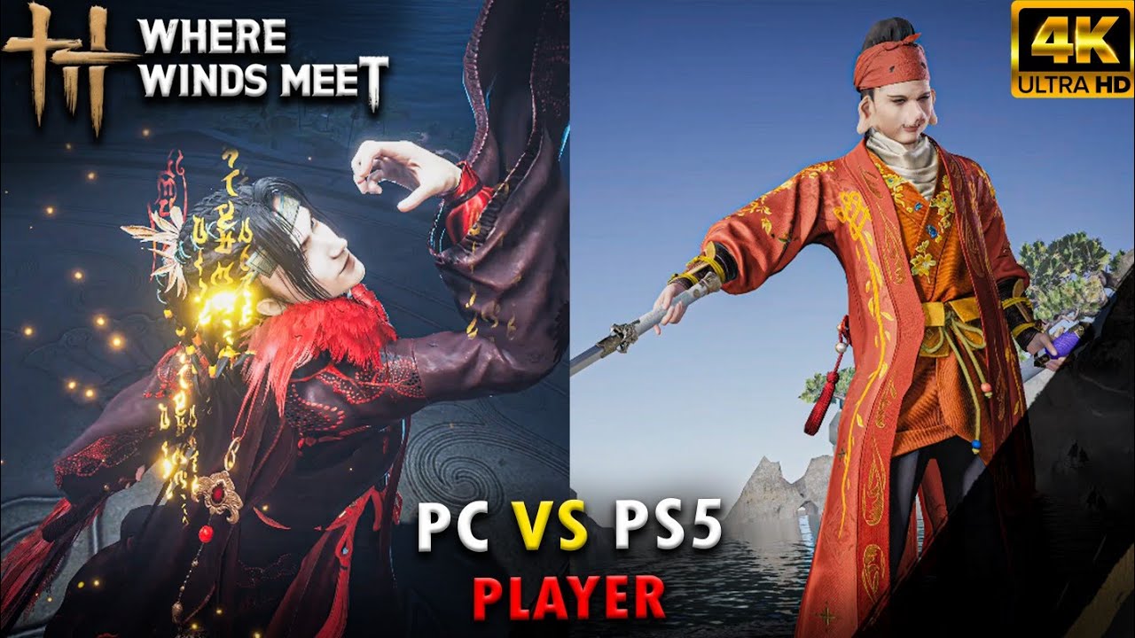 1 VS 1 PVP - PS5 VS PC PLAYER IN WHERE WINDS MEET GAMEPLAY 4K