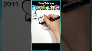 Redraw My Art 14 Years Later | Fun2draw Nostalgia #shorts #art #fun2draw