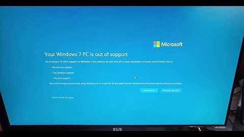 Your Windows 7 Is Out Of Support