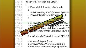 HOW TO CHANGE SPAWN POINT IN GM FOR SQL | Gta Samp