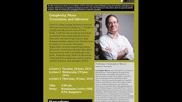 Complexity, Phase Transitions, and Inference by Cristopher Moore (part 1)