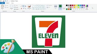 How To Draw A 7-Eleven Logo Using Ms Paint Drawing Tutorial