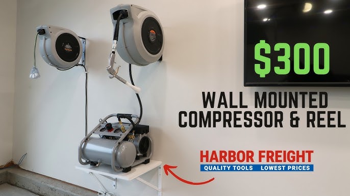 FIAC WallAir: A compact wall mounted air compressor with integrated hose  reel! 