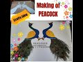 peacock craft making with real feathers #diycraftideas #handmadecrafts #peacockcraft #homedecorcraft