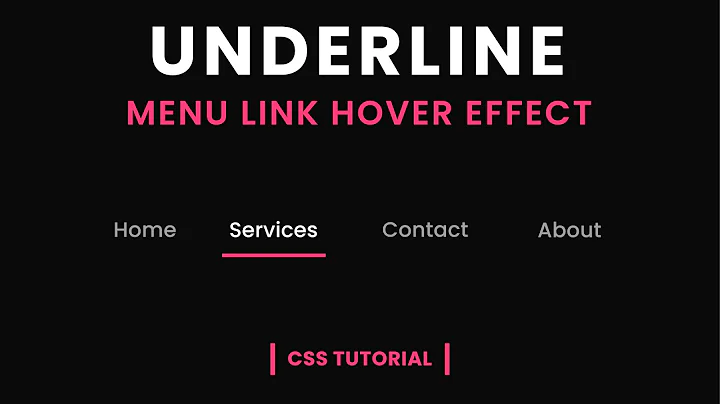 Draw Underline Link Hover Effect | CSS Menu Hover Effect