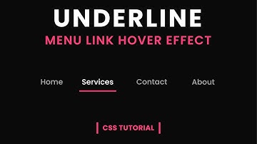 Draw Underline Link Hover Effect | CSS Menu Hover Effect