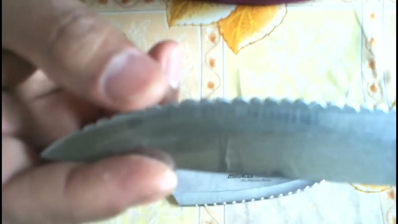 НОЖ С СЕРЕЙТОРНОЙ ЗАТОЧКОЙ СВОИМИ РУКАМИ - YouTube