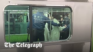 video: Three people stabbed on Tokyo train