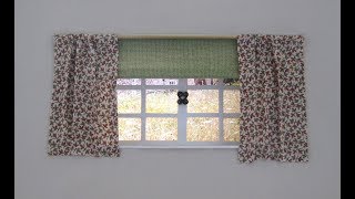 EMBROIDERED WHITE LACE BLINDS 1:12TH SCALE DOLLS HOUSE 