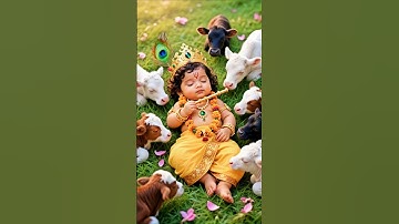 बालकृष्णा 🪈 Little Krishna Kanhaiya save adorable baby #babygirl #shorts #short #yt  #trendingsong