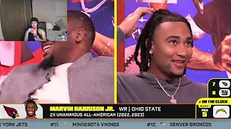 CJ STROUD IS HAPPY FOR MARVIN HARRISON JR SHEEEESH WE UP !!! thumbnail