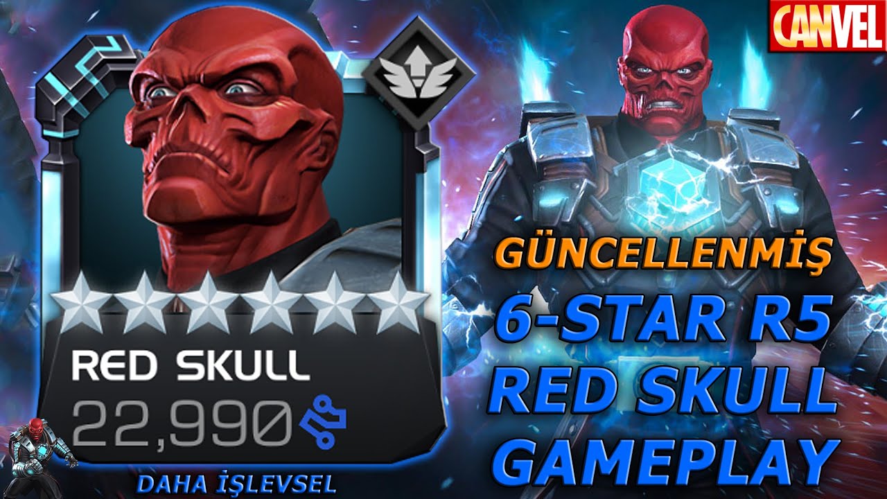 6-STAR R5 RED SKULL (KIZIL KAFATASI) BUFF GAMEPLAY | ARTIK HEM İŞLEVSEL HEM İYİ SAVUNMA !! - MCOC