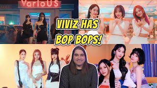 Reacting to VIVIZ (비비지) - "Bop Bop!, Loveade, Rum Pum Pum & Pull Up" MVs!