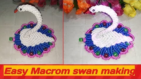 How to make easy Macrom swan | DIY easy and beautiful macrame swan making