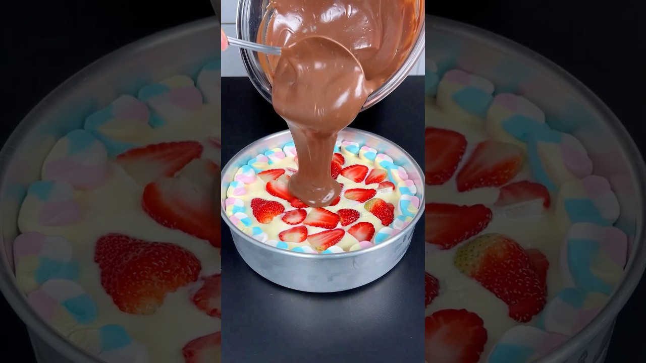 Este es uno de los mejores postres que he comido, un postre con nubes y fresas