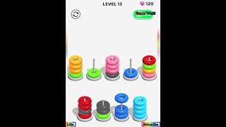 Color Hoop Stack | 1 to 15 levels | Gameplay...