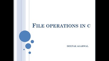 File Operations in C in Hindi By Sh Deepak Agarwal