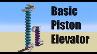 One of the simplest Redstone Piston Elevators in Minecraft 1.20.6